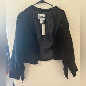 Wrangler Women's Black Fringe Blazer